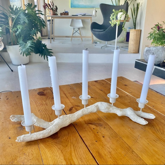 PartyLite "DRIFTWOOD" Tealight/ Taper Candle Holds 5 tealights or taper candle - Picture 2 of 4